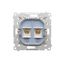 IP44 single socket outlets with Schuko earthing - white flap, white, 16A thumbnail 2