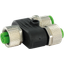 T-Coupler M12 female/ M12 female + M12 male A-cod. 5-pol. thumbnail 2