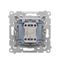 Intermediate switch with LED illumination without pictogram, (module), Simon 24, IP20/IP44, 10AX, black matt thumbnail 2