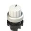 Knob selector, 2 positions white with marking thumbnail 1