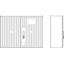 Cable management enclosure 2 doors, size 2, RAL7035, ribbed thumbnail 1