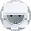 SCHUKO wall socket, locking mechanism, variable 45°, A.x/C.x white glass thumbnail 1
