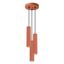 HANGING LAMP CYLINDRICAL RED LAMPSHADES WITH MODERN CARBON GROOVES 3XGU10 thumbnail 2