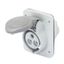 10° ANGLED FLUSH-MOUNTING SOCKET-OUTLET HP - IP44/IP54 - 2P+E 16A >250V d.c. - GREY - 8H - SCREW WIRING thumbnail 1