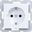 SCHUKO wall socket, Safety Plus, screw terminals, A.x/C.x. white size thumbnail 1