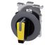 Selector switch, illuminable, 30 mm, round, Metal, matte, yellow, selector switch, short, front ring for flush  3SU1062-2DL30-0AA0-Z X90 thumbnail 1