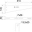 AW 55 41 A4 Wall and support bracket with welded head plate B410mm thumbnail 2