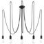 EDISON CHANDELIER 5 BLACK E27 5X60W IP20 thumbnail 2