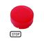 M22-XDLH-R-GB0 Button lens, raised red, STOP thumbnail 4