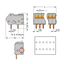 PCB terminal block Locking slides 0.5 mm² blue thumbnail 1