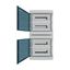 Surface Mounted Board, IP65, IK08, 4-rows 72 modules without screw ter thumbnail 4