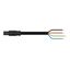 pre-assembled connecting cable;Eca;Socket/open-ended;black thumbnail 1