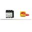 P3 Main switch, 80 A,Rear mounting, 3 pole, Form M4/K2-R, Red, Short t thumbnail 5