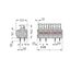 2-conductor PCB terminal block push-button 0.75 mm² gray thumbnail 1