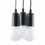 HANGING LAMP DIEGO 3 BLACK E27 3X60W IP20 thumbnail 1