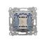 Double IT socket RJ45, category 5e, white thumbnail 2