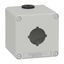 Harmony XAP, XB2 SL, Empty control station, zinc alloy, grey, M20, 1 cut-out 30mm with notches, 80 x 80 x 77, UL cULus thumbnail 1