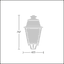 EP 145 LED 24L50 NR 740 RS/MTP F5M - LED Amenity lighting lantern thumbnail 3