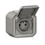 Socket Outlet Plexo French Standard Grey Surface thumbnail 1