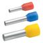 Insulated wire end ferrule, 1.0 mm², 16 mm/10 mm long, DIN 46228/4, red, 47110 thumbnail 1