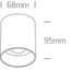 WHITE BLACK REFLECTOR GU10 10W DARK LIGHT thumbnail 3