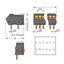 THR PCB terminal block Locking slides 0.5 mm² black thumbnail 4