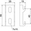 G-GRM-R75 FS Hook rail for G mesh cable tray mounting 55x25x15 thumbnail 2