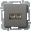 SOCKET TEL KS DOUBLE 2x RJ11 6/4 TI XO 4417057 thumbnail 1