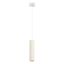 ELEGANT HANGING, SINGLE LAMP FROM THE CARBON SERIES WITH A CYLINDRICAL LAMP SHADE, BEIGE thumbnail 1