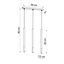 HANGING LAMP MOSAIC 3L BLACK/COPPER G9 3X40W IP20 thumbnail 5