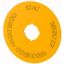 M22-XAK12 Label, emergency stop, D=90mm, yellow, DE, EN, ES, PT thumbnail 1