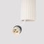 HANGING LAMP THREE CYLINDRICAL BEIGE LAMPSHADES WITH ELEGANT CARBON GROOVING ON GU10 thumbnail 8