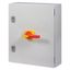 DMV-250/3/SE5/P-R Switch-disconnector, DMV, 250 A, 3 pole, Emergency switching off function, With red rotary handle and yellow locking ring, in steel enclosure, 9 mm co thumbnail 4