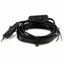 Flat cable 3m, 2* 0,75 mm² 2.5A 250V~ IP20 with on/off switch and EU plug, black thumbnail 1