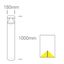 ANTHRACITE LED BOLLARD 100cm 20W CW IP65 230V thumbnail 2