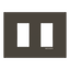 Frame 1+1 modules - Niessen logo - Anthracite thumbnail 1