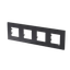 Frame 4-gang / 2+2+2+2-modules - ABB logo - S - Tacteo Black thumbnail 2