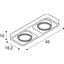 LYNAH LED Double Spot, black, 2x 10W, incl. 1-circuit adapter thumbnail 2