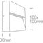WHITE WALL LIGHT 3W CCTV IP65 DARK LIGHT 230V thumbnail 2