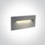 GREY WALL RECESSED 6W CCTV IP65 DARK LIGHT 230V thumbnail 1