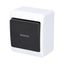 GALATEA Illuminated alternating switch No. 6So 10A 230V on plaster IP44 white/black thumbnail 1