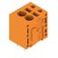 Printed circuit board terminals, 5.00 mm, Number of poles: 2, 180°, Solder pin length (l): 3.5 mm, tinned, orange, PUSH IN without actuator, Clamping range, max. : 2.5 mm², Box thumbnail 3