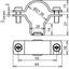 Conductor holder StSt for HVI power Conductor D 27-30mm with trhead M6 thumbnail 2