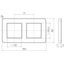 Cover frame double, horizontal, C.8, aluminium thumbnail 2