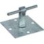 Roof conductor holder DEHNQUICK St/tZn f. Rd 6-10mm w. fixing plate 10 thumbnail 1