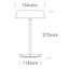BLACK TABLE LAMP 2w WW IP44 USB RECHARGEABLE DIMMABLE thumbnail 2