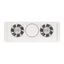 Roof fan-unit with 2 fans and thermostat, 19", 4U, RAL7035 thumbnail 2