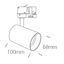 WHITE BLACK REFLECTOR GU10 10W TRACK SPOT DARK LIGHT thumbnail 2