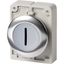 M30C-FDRL-W-X1 Illuminated pushbutton actuator, RMQ-Titan, Flat, maintained, White, inscribed 1, Metal bezel thumbnail 3