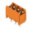 PCB plug-in connector, male header, Dovetails for fixing blocks, THT solder connection, 5.08 mm, Number of poles: 3, 180°, Solder pin length (l): 4.5 mm, tinned, orange, Box thumbnail 4